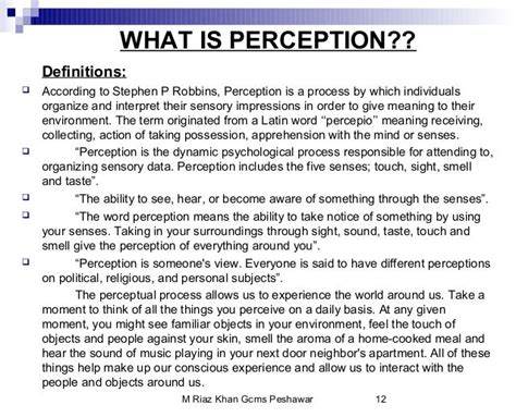 Communication and perception