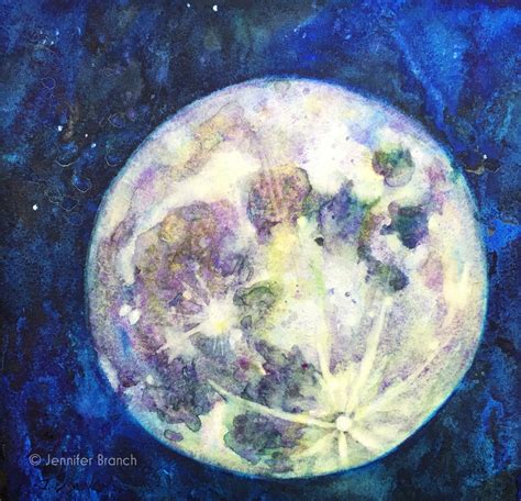 How to Paint a Full Moon Watercolor Painting Tutorial