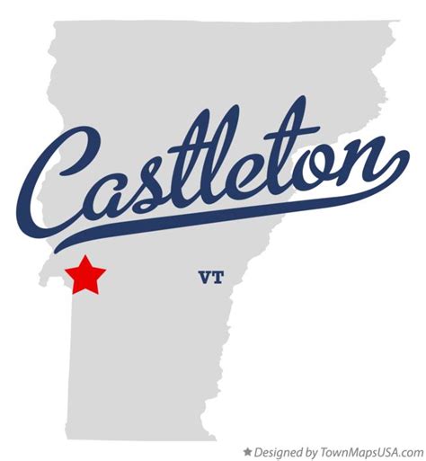 Map of Castleton, VT, Vermont