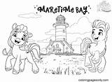 Pony Sunny Starscout And Hitch Trailblazer Coloring Page  Free sketch template