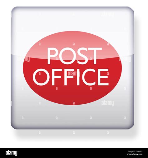 UK Post Office logo as an app icon. Clipping path included Stock Photo - Alamy