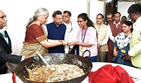 Nirmala Sitharaman Attends Halwa Ceremony Ahead Of Budget 2024 What Is ...