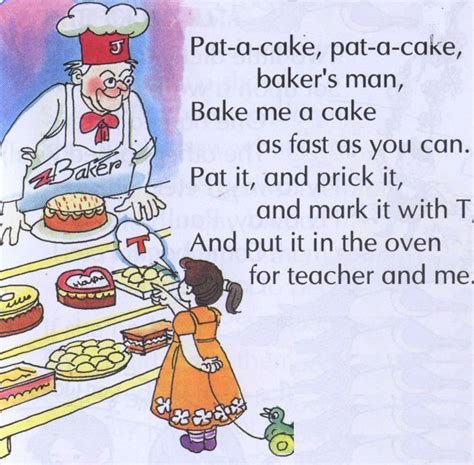 Large group activity for preschool: have students replace "bake me a ...