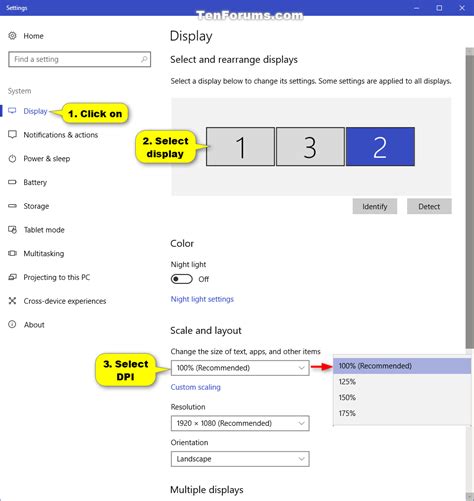 Change DPI Scaling Level for Displays in Windows 10 | Tutorials