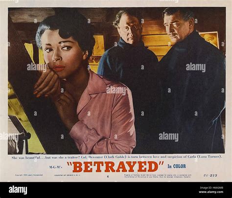 Betrayed (1954) - Movie Poster Stock Photo - Alamy