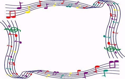 free music borders clip art | Convite, Musica