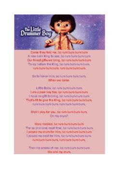 Christmas Lyrics: The Little Drummer Boy Song by Excellent English Teachers