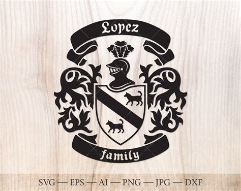 Escudo de la familia López. escudo de armas svg. Escudo - Etsy México