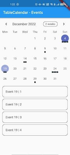 How to display dynamic events at calendar in Flutter? | Flutter Agency