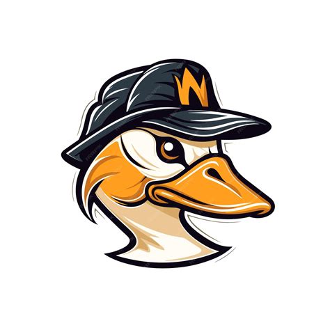 Premium Vector | Duck cartoon logo icon illustration modern design