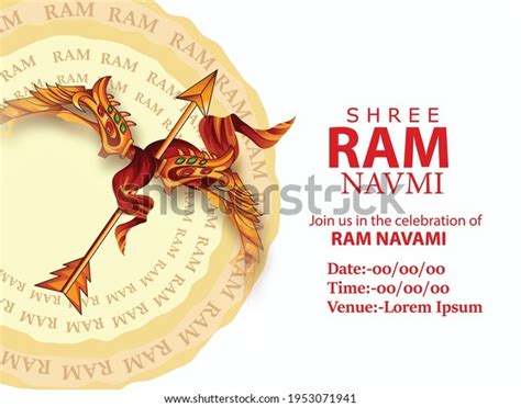 Illustration Lord Rama Bow Arrow Shree Stock Vector (Royalty Free ...