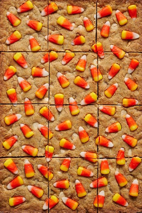 Brown Butter Candy Corn Blondies - Baker by Nature