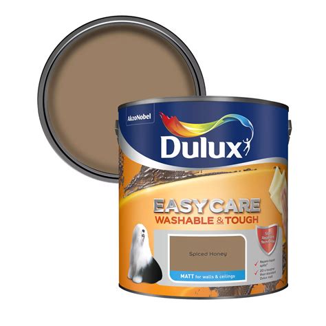 Dulux Easycare Spiced honey Matt Emulsion paint 2.5L | Departments ...