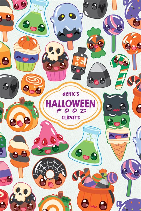 Halloween Food Clipart, Halloween Food Vector, Foodie Family