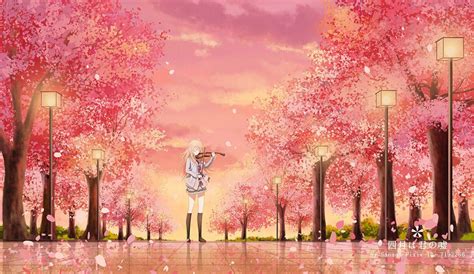 Anime Pink Tree Wallpapers - Wallpaper Cave