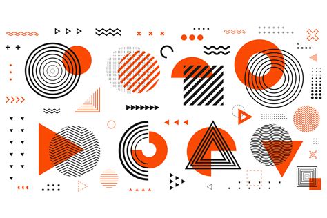 Geometric Shape Elements Vector Design | Creative Market