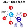 CH3OH lewis structure, molecular geometry, hybridization, bond angle