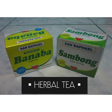 BANABA & SAMBONG HERBAL TEA DRINKS ( 10 Bags/Box) | Shopee Philippines