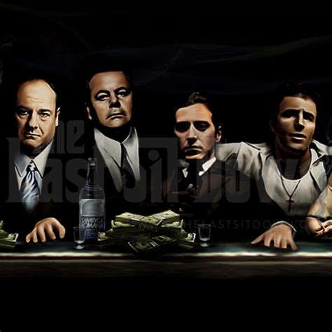 The Last Sit Down, Mafia Canvas Art Print by LJA Canvas Art