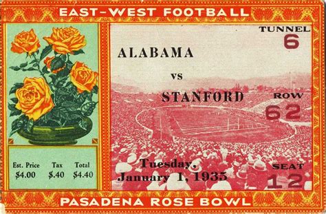 Alabama football tickets: 17 vintage stubs that’ll take you back in ...