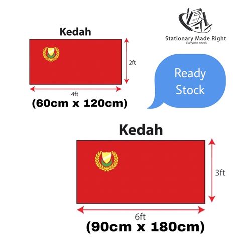 Bendera Kedah (2ft x 4ft)(3ft x 6ft)Kedah Flag | Shopee Malaysia