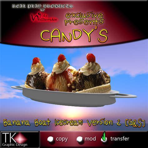 Second Life Marketplace - CANDYs * Banana Boat Icecream Version 2 - Exclusive icecream [G&S ...