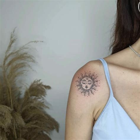 10+ Shoulder Sun Tattoo Ideas That Will Blow Your Mind!