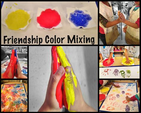 The Simplicity of Learning: Friendship Color Mixing | Friendship activities preschool ...