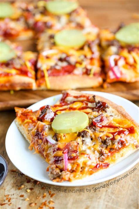 Cheeseburger Pizza - Spend With Pennies | Burger toppings, Pickle ...