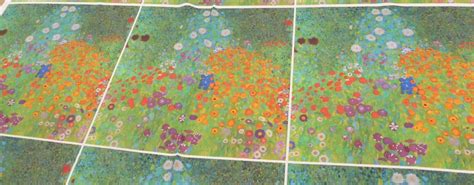 GUSTAV KLIMT FLOWER GARDEN CUSHION PANELS - Cotton Fabric - Ellbee Fabrics