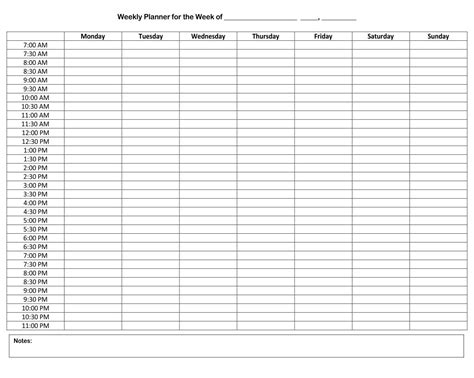 Printable Weekly Hourly Schedule Template | Weekly planner sheets, Schedule printable, Weekly ...