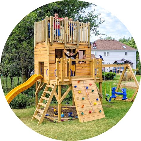 13 backyard playset plans to choose from! These models are designed to ...