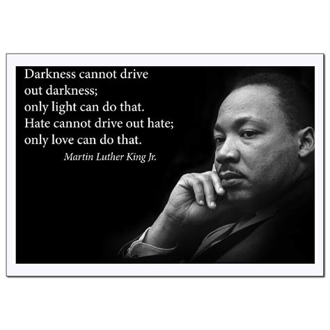 Martin Luther King Jr. Poster famous inspirational quote LARGE high-QUALITY banner "Darkness ...