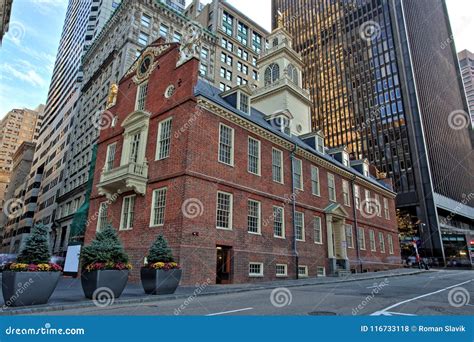 Boston Old State House Building in Massachusetts Stock Photo - Image of ...