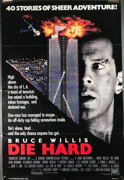 DIE HARD, Original Vintage Bruce Willis Action Movie Poster - Original ...