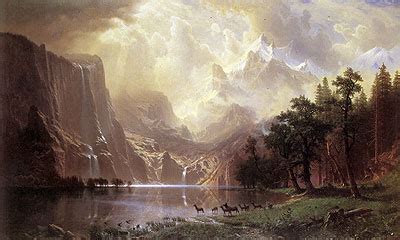 Among the Sierra Nevada Mountains, California | Bierstadt | Painting ...