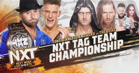 NXT Tag Team Title Match And More Set For 8/15 WWE NXT