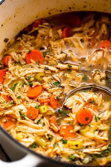 Homemade Chicken Orzo Soup with Lemon | Diethood