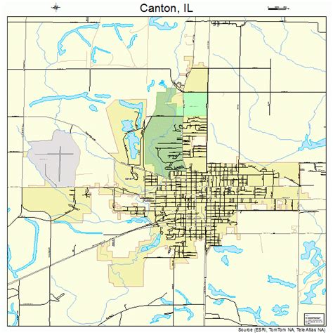 Canton Illinois Street Map 1711007