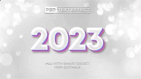 Premium PSD | Photoshop 3d 2023 white paper text effect editable