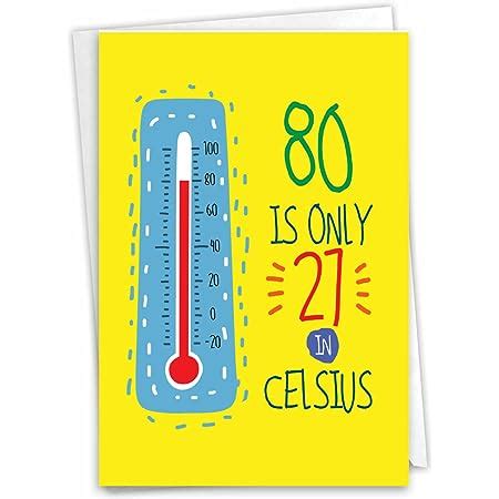 Amazon.com : Funny Offensive Rude Sarcasm 80th Birthday Cards For Men ...