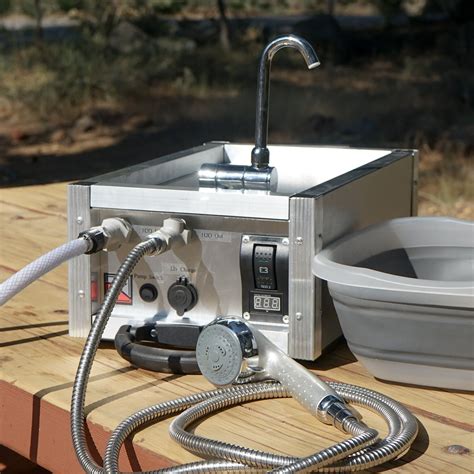 Camping Sink Portable Units Folding Table Outdoor Ideas Bunnings With Pump Water Electric ...