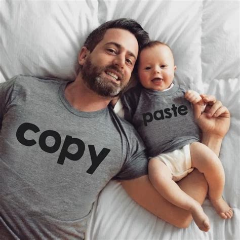 Dad Bebes Father Son Shirts for Family Matching Outfits Summer Copy Paste Father and Son Clothes ...