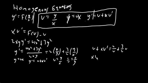 Homogenous Equations - YouTube