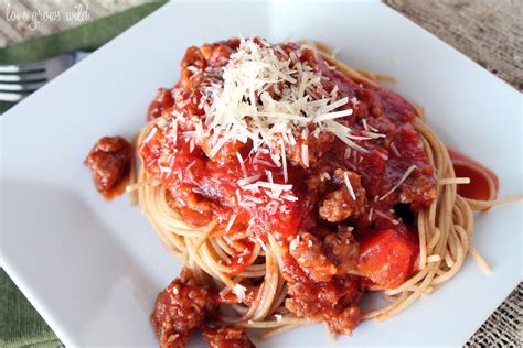 Spaghetti Sauce with Italian Sausage - Love Grows Wild