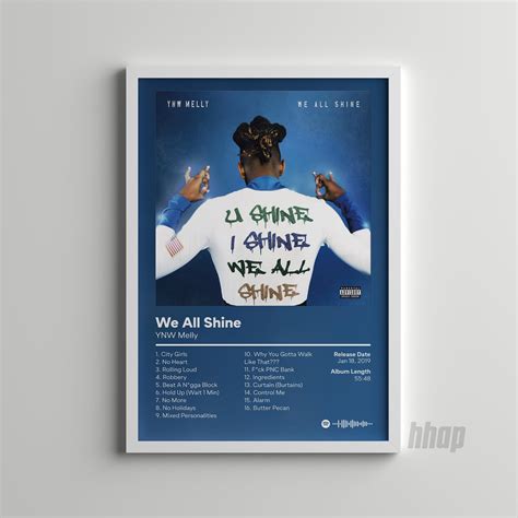 YNW Melly We All Shine Custom Album Cover Hip Hop Gift - Etsy