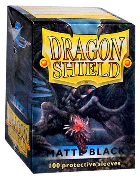 Card Supplies Dragon Shield Matte Black Standard Card Sleeves 100 ct ...