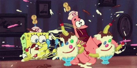 Spongebob Eating Ice Cream GIF - Spongebob EatingIceCream Patrick ...