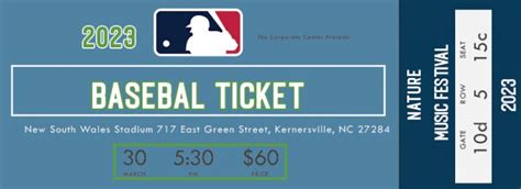 10+ Printable Baseball Ticket psd template free | room surf.com