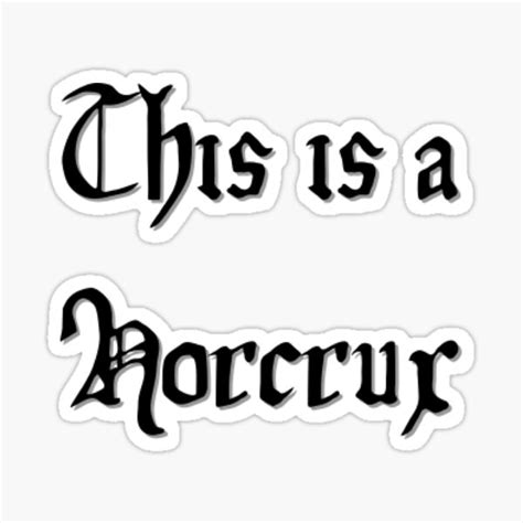 "This is a Horcrux" Sticker for Sale by MinasStore | Redbubble